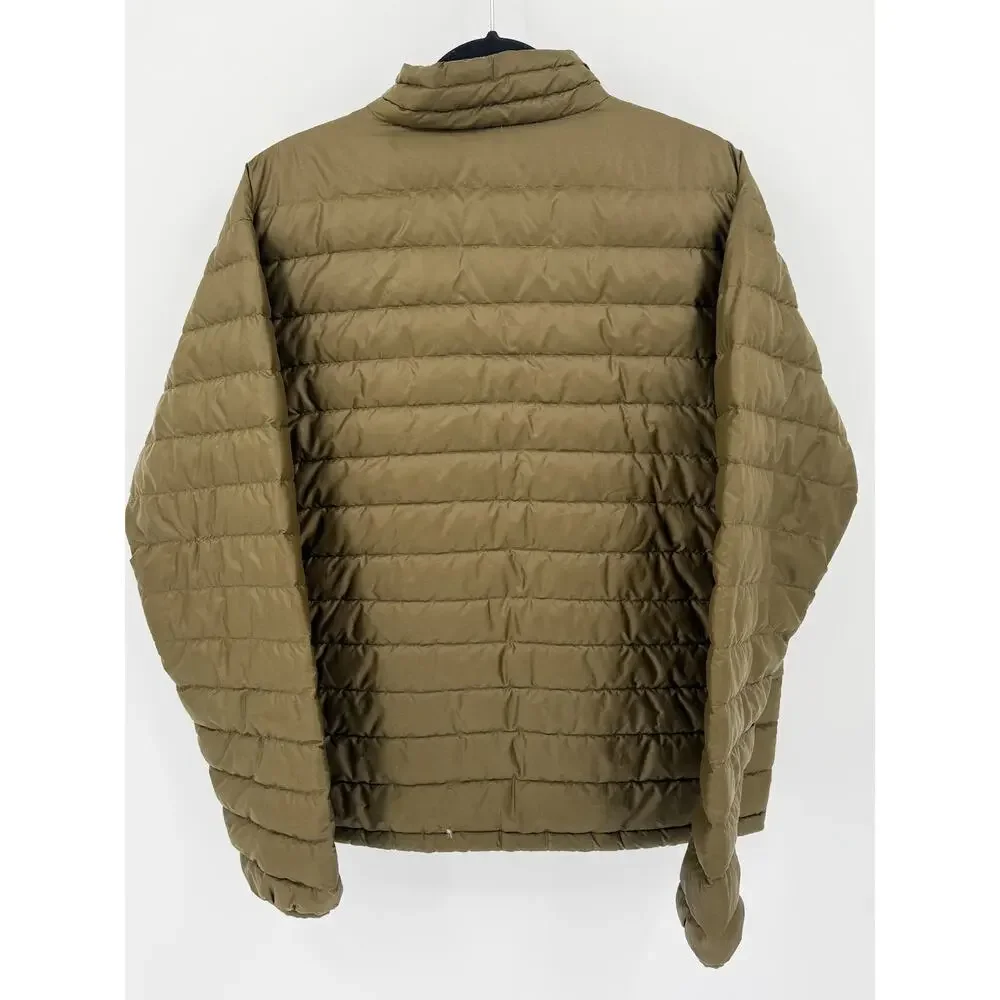 Patagonia Men Goose Down Quilted Puffer Jacket Olive Green Lg Style 84673FA12